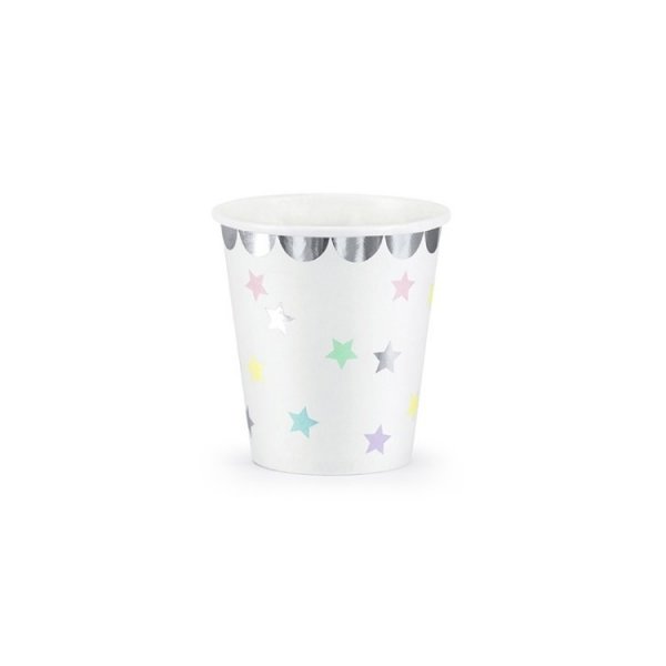 Pappbecher - Sterne Pastell - 6er-Pack Pappbecher - Sterne Pastell - 6er-Pack