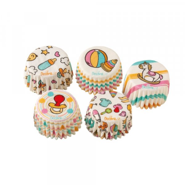 Mini-Muffinformen - Baby - 100 Stück - Decora Mini-Muffinformen - Baby - 100 Stück - Decora