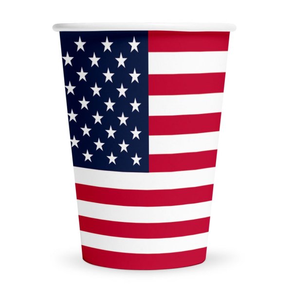 Pappbecher - USA - 210 ml - 8er-Packung Pappbecher - USA - 210 ml - 8er-Packung