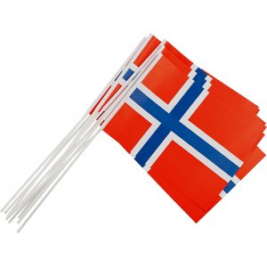 Papierfahnen - Norwegen - Größe 20x25 cm - 10 Stk Papierfahnen - Norwegen - Größe 20x25 cm - 10 Stk