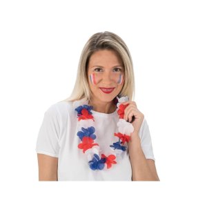 Hawaiianischer Kranz - Blau/Weiß/Rot Hawaiianischer Kranz - Blau/Weiß/Rot