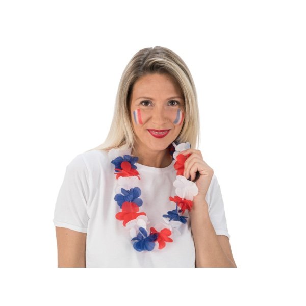 Hawaiianischer Kranz - Blau/Weiß/Rot Hawaiianischer Kranz - Blau/Weiß/Rot