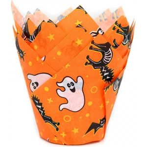 Muffinformen Tulpenform - Halloween - 36er-Pack
