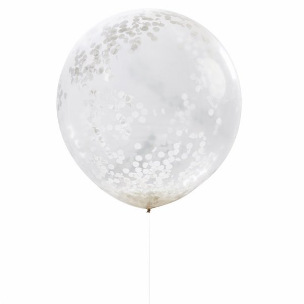 Riesenballons - Weißes Konfetti - 3er-Pack Riesenballons - Weißes Konfetti - 3er-Pack