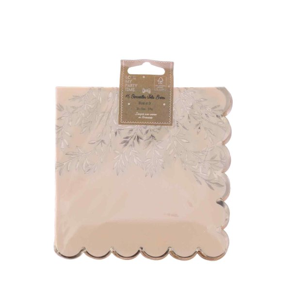 Servietten - Puderrosa - 16er-Packung Servietten - Puderrosa - 16er-Packung