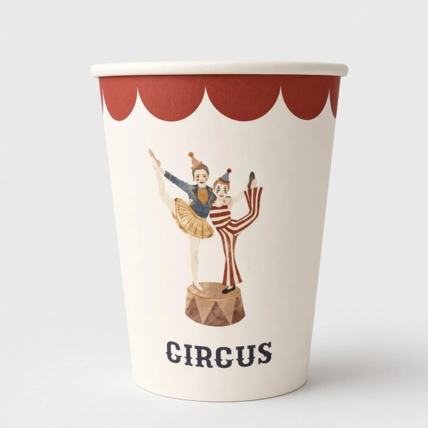 Pappbecher - Zirkus - Lavendelblau - 8er-Pack Pappbecher - Zirkus - Lavendelblau - 8er-Pack