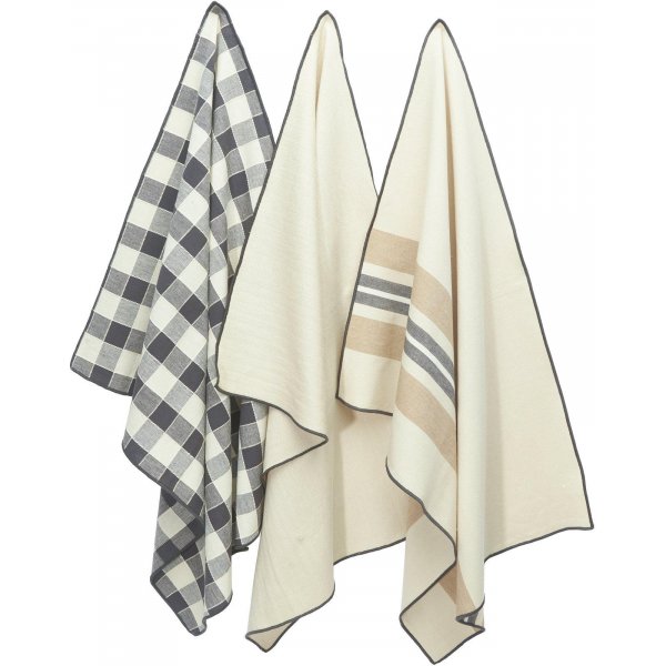 Agne Kchentuch 3er-Pack 3 x 50 x 70 cm - Eiskaffee
