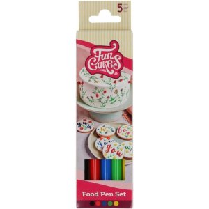 Essbarer Stift - 5 Farben - Funcakes - 5 Stk Essbarer Stift - 5 Farben - Funcakes - 5 Stk