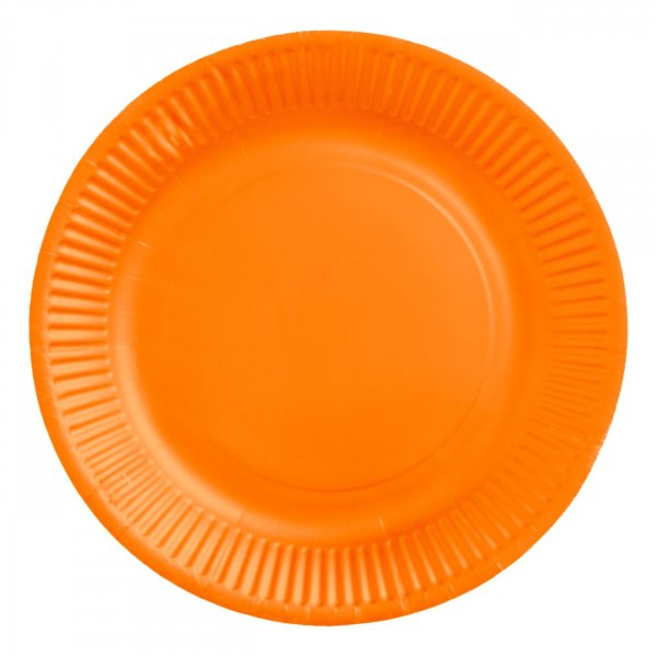 Pappteller, orange, 23 cm - 8er-Pack Pappteller, orange, 23 cm - 8er-Pack