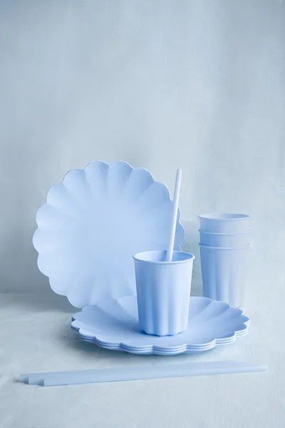 Wiederverwendbare Plastikbecher - Hellblau - 4er-Pack Wiederverwendbare Plastikbecher - Hellblau - 4er-Pack
