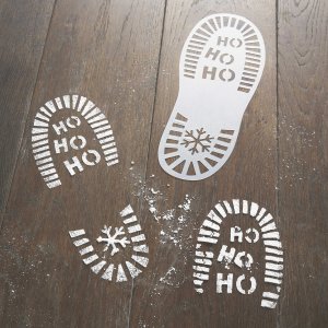Fußabdrücke des Weihnachtsmanns - Schablone Fußabdrücke des Weihnachtsmanns - Schablone