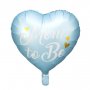 Folienballon - Blaues Herz - werdende Mama