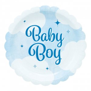 Pappteller Baby Junge 19 cm - 8er-Pack Pappteller Baby Junge 19 cm - 8er-Pack