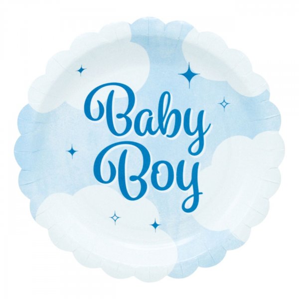 Pappteller Baby Junge 19 cm - 8er-Pack Pappteller Baby Junge 19 cm - 8er-Pack