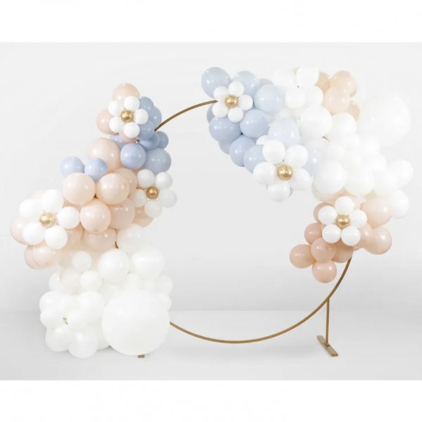 Ballonset - Blumen - Weiß/Gold