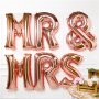 Große Buchstabenballons - Mr & Mrs - Roségold Große Buchstabenballons - Mr & Mrs - Roségold