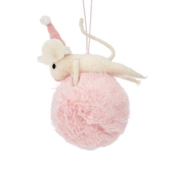 Weihnachtskugel - Sass & Belle - Filz - Pom Pom/Maus