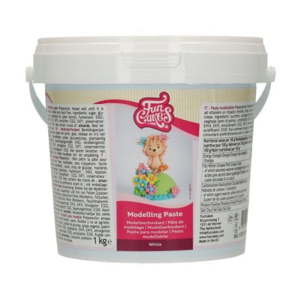 Modellierpaste - Weiß - 1 kg - Großpackung - FunCakes Modellierpaste - Weiß - 1 kg - Großpackung - FunCakes
