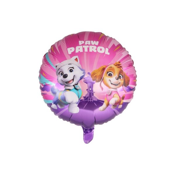 Folienballon - Paw Patrol - Rosa/Lila - Rund - 43 cm Folienballon - Paw Patrol - Rosa/Lila - Rund - 43 cm