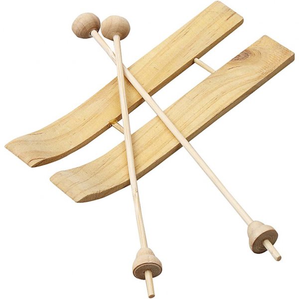 Weihnachtsmann-Zubehr - Ski und Stcke