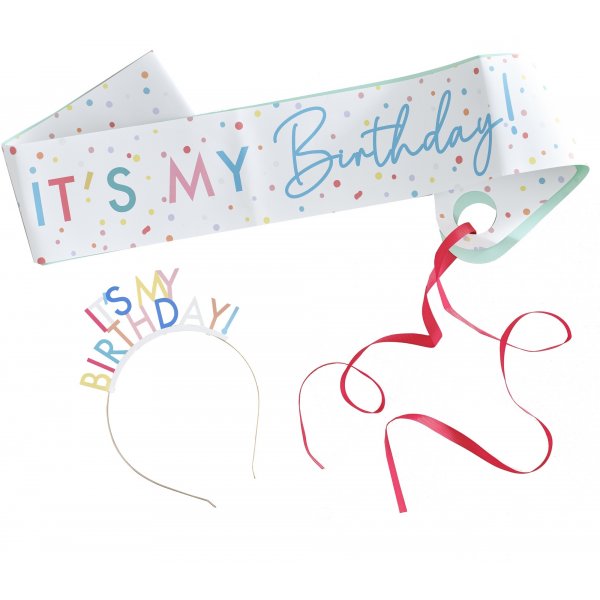 Schärpe und Tiara - Es ist mein Geburtstag