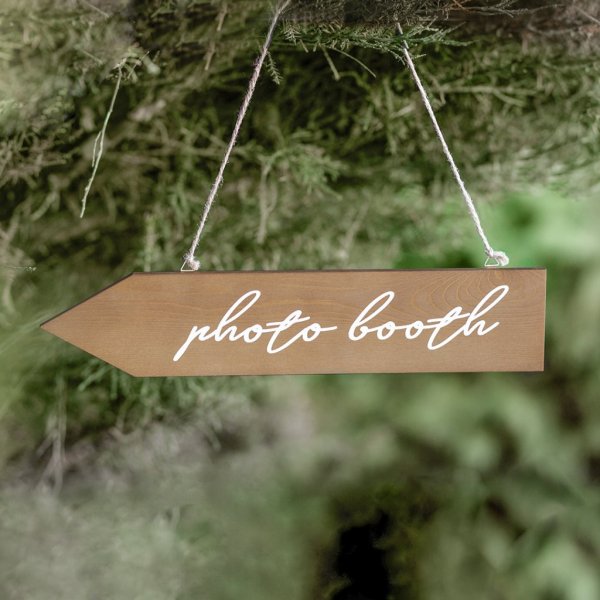 Holzschild - Fotokabine