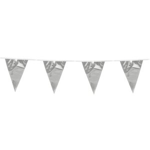 Wimpelgirlande - Silbermetallic - 10 Meter Wimpelgirlande - Silbermetallic - 10 Meter