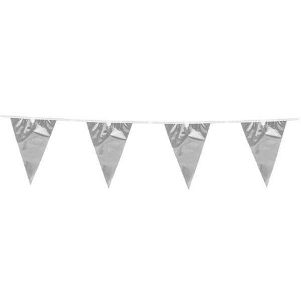 Wimpelgirlande - Silbermetallic - 10 Meter Wimpelgirlande - Silbermetallic - 10 Meter