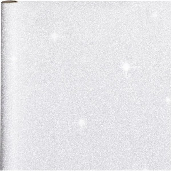 Geschenkpapier - Glitzer - Silber