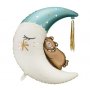 Folienballon - Teddybr auf dem Mond - Blau