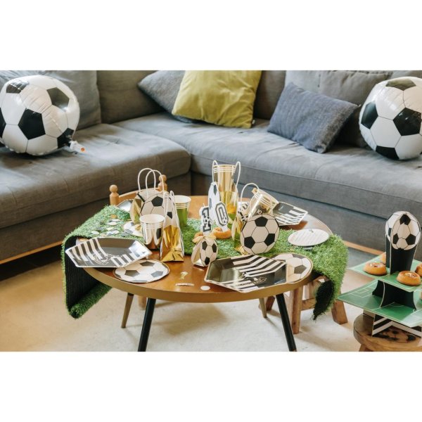 Servietten mit Fu�ballmotiv - Schwarz - 16er-Packung