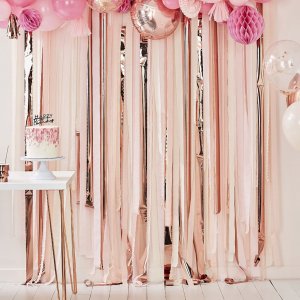 Vorhänge - Luftschlangen - Rosa/Roségold Vorhänge - Luftschlangen - Rosa/Roségold