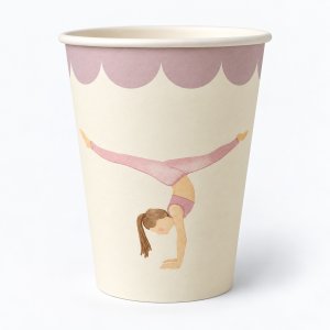 Pappbecher - Gymnastik - Lavendelblau - 8er-Pack Pappbecher - Gymnastik - Lavendelblau - 8er-Pack