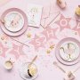 Servietten - Kinderwagen - Hellrosa/Gold - 20er-Pack