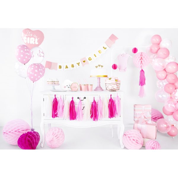 Pappbecher - Rosa - Goldrand - 6er-Pack