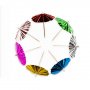 Getr�nkeschirm - Metallic-Mehrfarbig - 10er-Packung