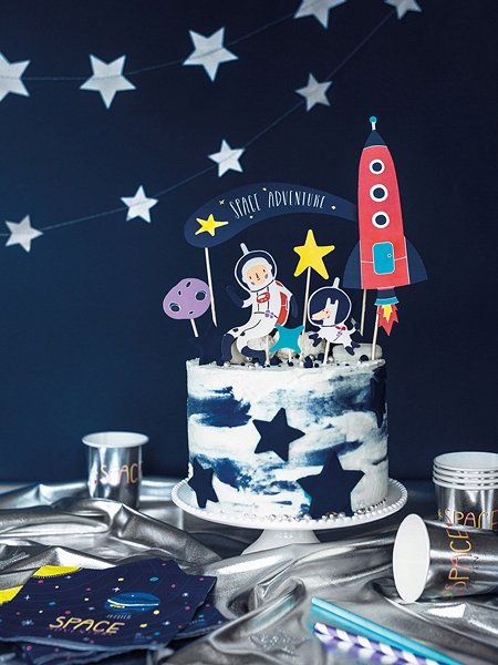 Kuchendekorationen - Space Party - 7er-Pack