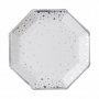 Pappteller - Metallic Silver Star - 8er-Pack