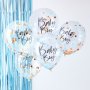 Konfetti-Luftballons - Baby Junge - Twinkle Twinkle - 5er-Pack