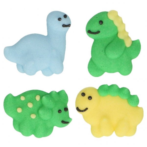 Zuckerdekorationen - 12er-Pack - Dinosaurier
