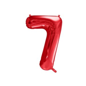 Zahlenballon - Rot, 86 cm - Zahl: 7 Zahlenballon - Rot, 86 cm - Zahl: 7