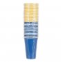 Große Pappbecher - Blau/Gelb - 24er-Packung Große Pappbecher - Blau/Gelb - 24er-Packung