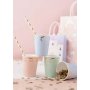 Pappbecher - Blau/Mint/Rosa mit goldener Schleife - 6er-Packung Pappbecher - Blau/Mint/Rosa mit goldener Schleife - 6er-Packung