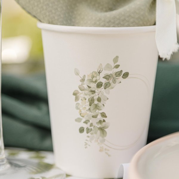 Pappbecher mit Blumenmuster - 8er-Packung Pappbecher mit Blumenmuster - 8er-Packung