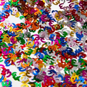 Tischkonfetti - Nummer 3 - Metallic-Farbmix - 14 Gramm Tischkonfetti - Nummer 3 - Metallic-Farbmix - 14 Gramm