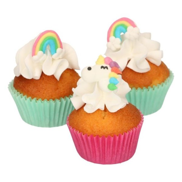 Zuckerdekorationen - Einhörner & Regenbögen - FunCakes - 12 Stück Zuckerdekorationen - Einhörner & Regenbögen - FunCakes - 12 Stück