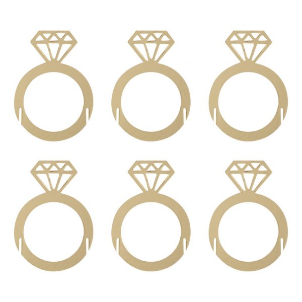 Getrnkeaufstze - Ringe - 6er-Pack