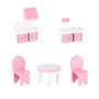 Puppenschrank aus Holz, 70 cm, rosa, mit LED-Beleuchtung - Selbstmontage Puppenschrank aus Holz, 70 cm, rosa, mit LED-Beleuchtung - Selbstmontage