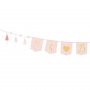 Wimpel mit Quasten - Oh Baby - Hellrosa/Gold