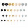 Tortendekorationen/Cake Topper - Kugeln - Gold, Schwarz, Nude, Grau - 32 Stück Tortendekorationen/Cake Topper - Kugeln - Gold, Schwarz, Nude, Grau - 32 Stück
